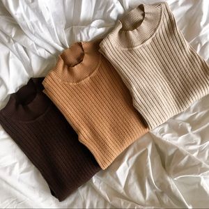 Full Sleeves Turtleneck Sweater Top